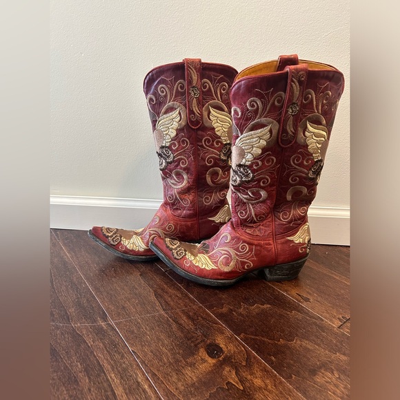 Vintage Old Gringo Boots! Gorgeous Red - Picture 1 of 5